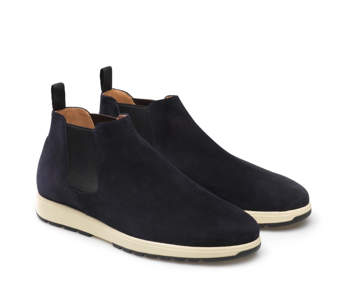 Leather Sneakers - Cody Camurça Fox Blue